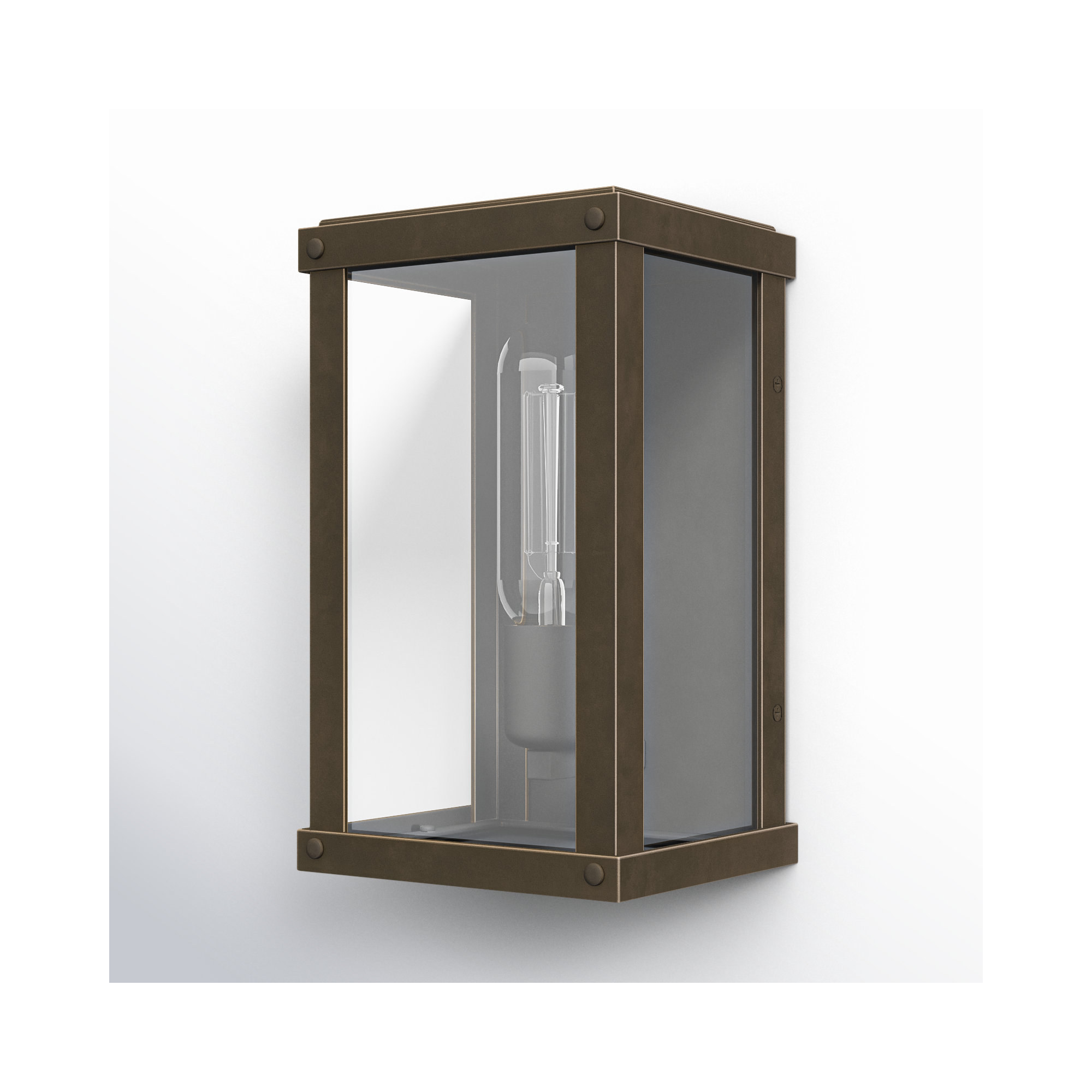 Single Light Outdoor Aluminum Wall Light, Oil Rubbed Bronze