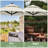 10FT Cantilever Umbrella with Lights, Solution-Dyed Fabric-White-1271026368