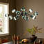 Lustre spoutnik linéaire en métal et verre 15 lumières Burness-951458954