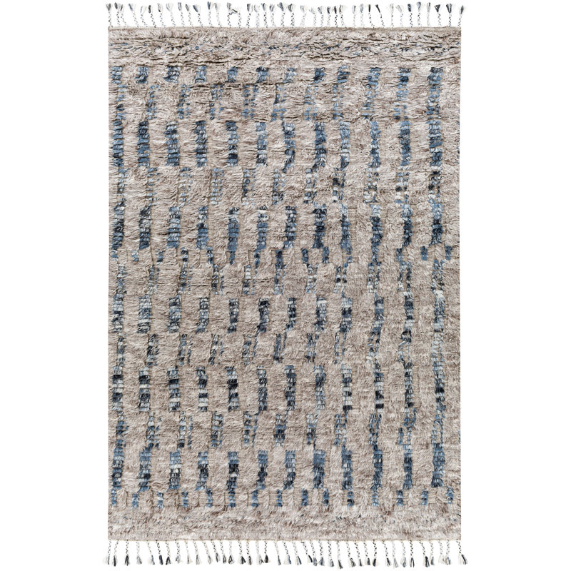Kenady Hand Knotted Wool Indoor Rug, Rectangle 2' x 3'