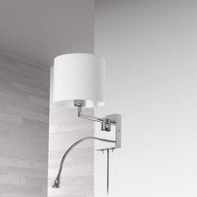 Eckert Steel LED Plug-in Armed Sconce