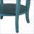 Teal Round Solid Wood Coffee Table with Bottom Shelf – Versatile Storage for Living Room-172758121