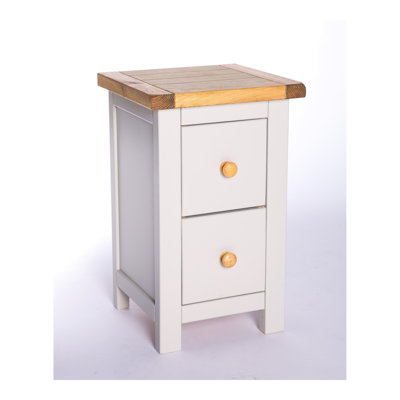 Pompey 35cm W Solid + Manufactured Wood Bedside Table