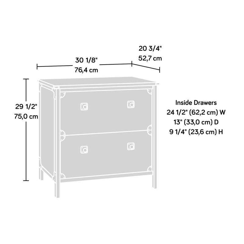 Lateral File, Brown Finish