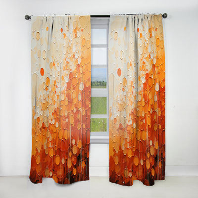 Tangerine Tango IV - Modern Curtain - Velvet Room Darkening - 1 Panel