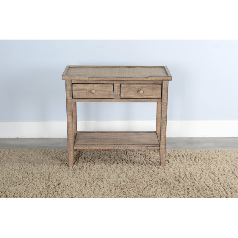 Haralson 33'' Solid Wood Console Table, Beach Pebble
