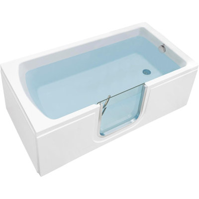 Ella Laydown 32"x72" Soaking Walk-In-Bathtub, Right Drain