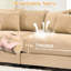 Coussin modulaire surdimensionné de 130 po en velours côtelé modulaire à 3 places avec siège modulaire mobile, épais et confortable pour la lecture, texture veloutée luxueuse