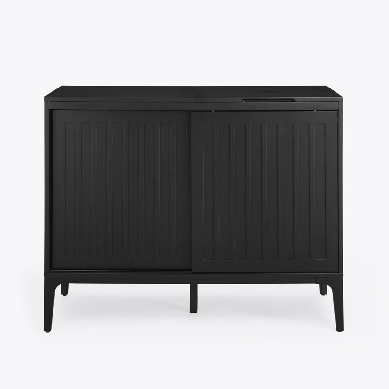 Armoire multimédia, H 34,63 po x l 42,13 po x P 18 po, Noir mat
