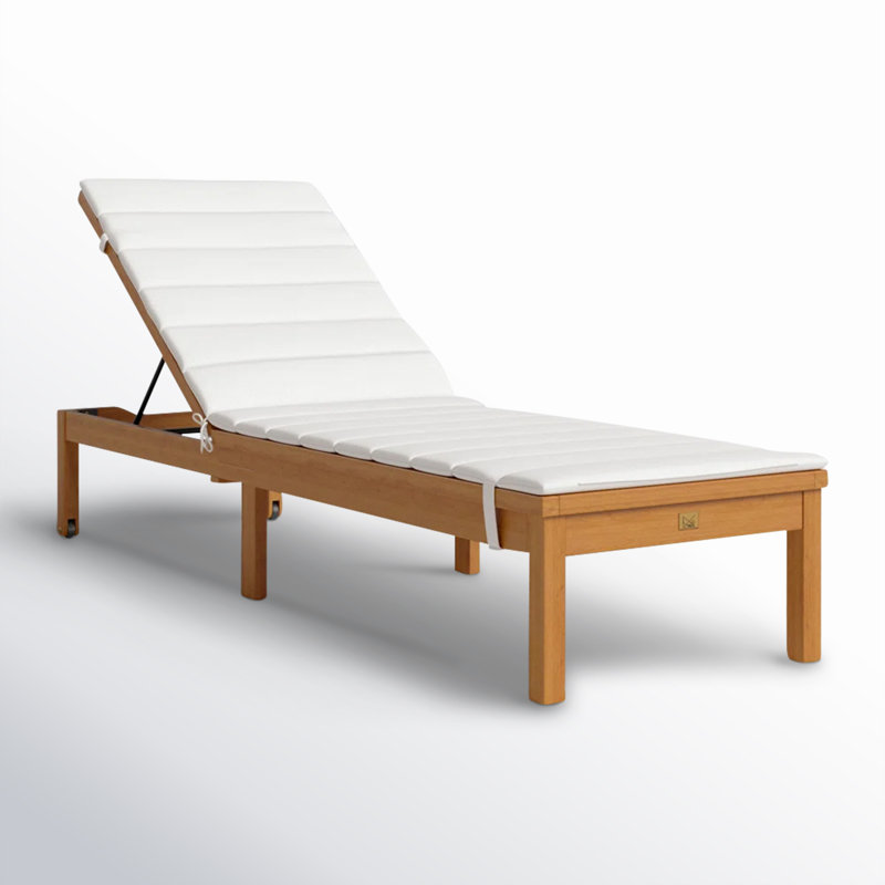 Chaise longue d'extérieur en bois d'eucalyptus inclinable Jade 