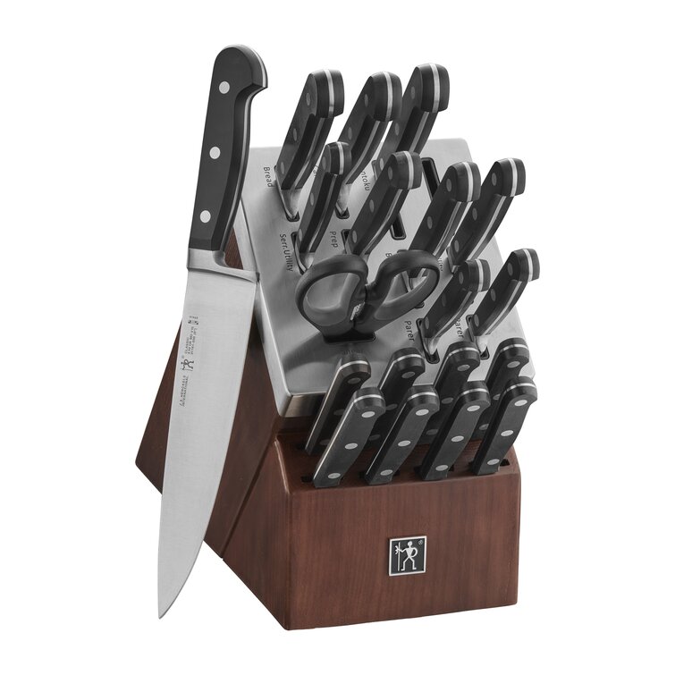 Classic Self-Sharpening Stainless Steel 15-Piece Knife Block Set
