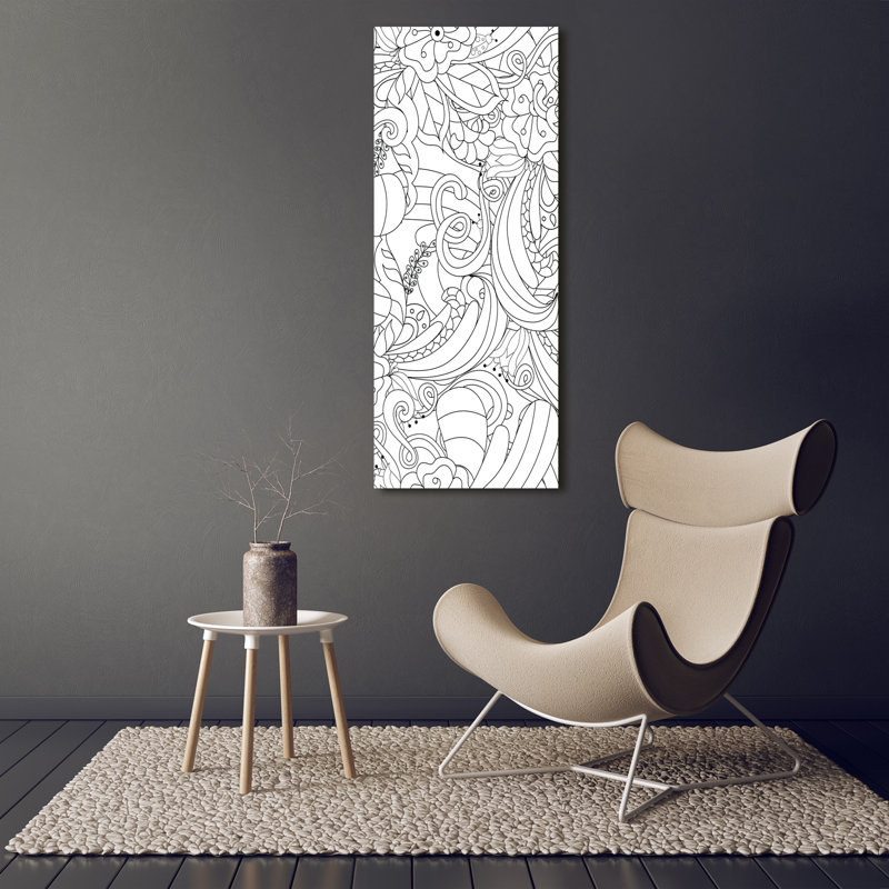 Zentangle Background - Wrapped Canvas Print
