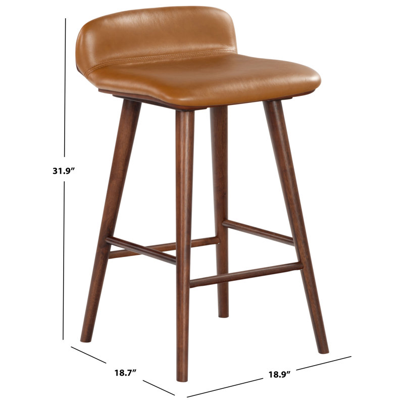 Vanya Barstool, Short Stool - 28", Brown