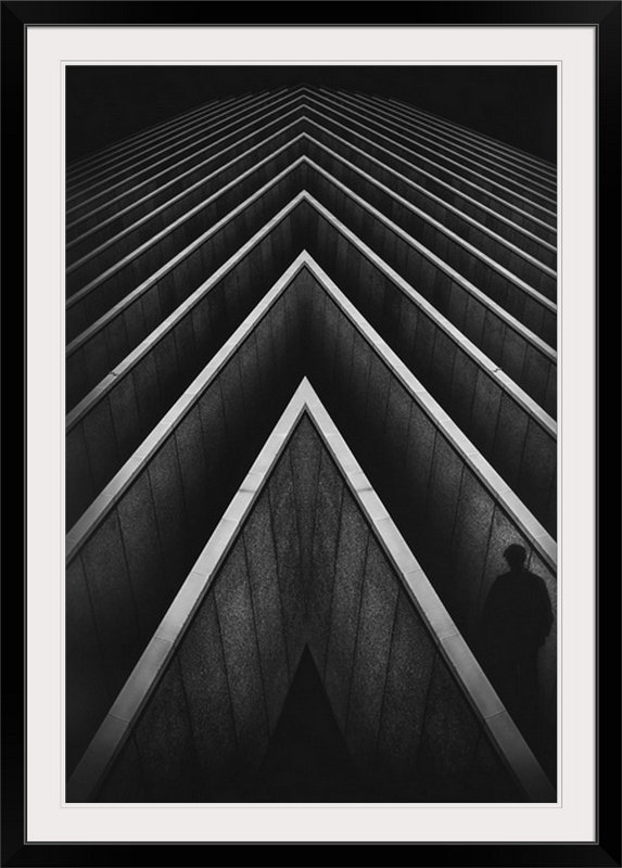 «Les labyrinthes de la mémoire» par Roxana Labagnara, Straub, impression, Cadre noir, H 32 po x l 24 po x P 1 po
