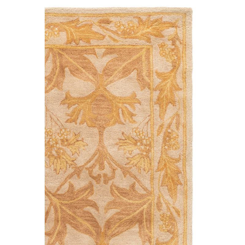 Antiquity Hand-Tufted Beige / Gold Area Rug, Rectangle 5' x 8'