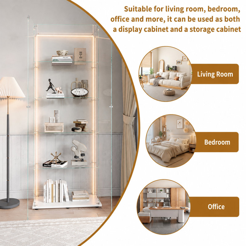 Display Case, White strip Light
