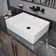 EAGO 14.125'' White Ceramic Rectangular Bathroom Sink with Overflow