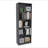 Home 4 Shelves Bookcase Kronos, Open Storage, Stained Walnut