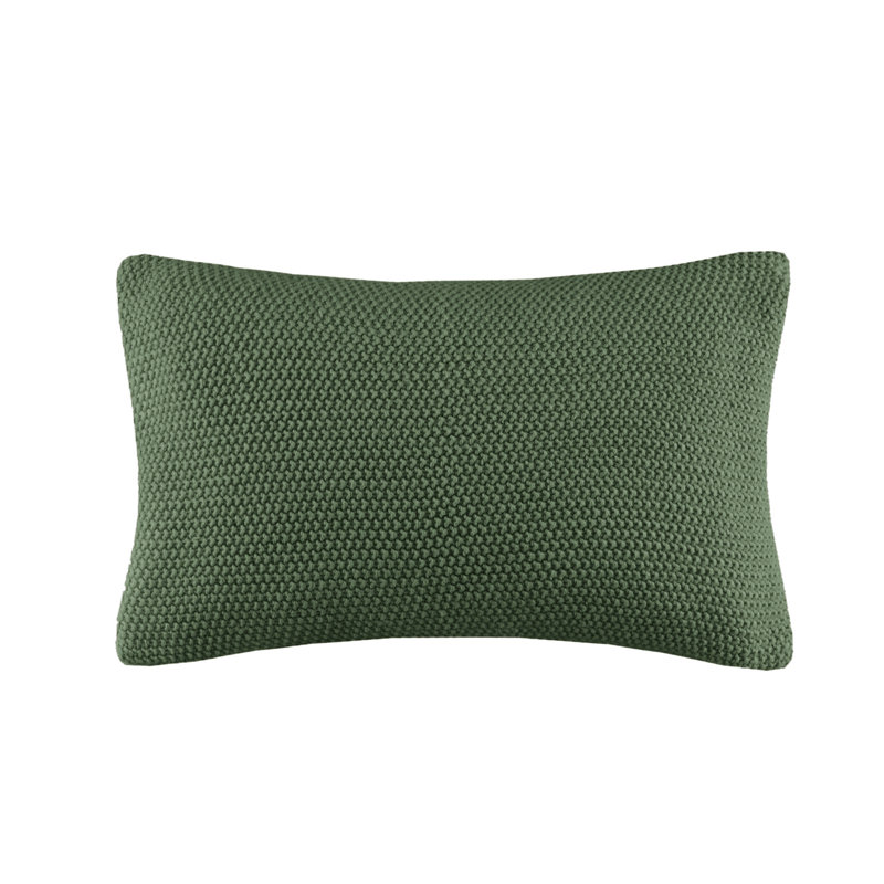 Bree Knit Oblong Pillow Sham, Green