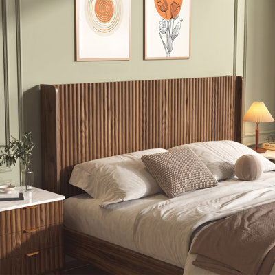 Farmhouse Fluted Wood Headboard