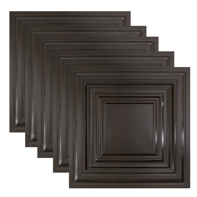 Dalle de plafond Great Lakes Tin Detroit (paquet de 5)