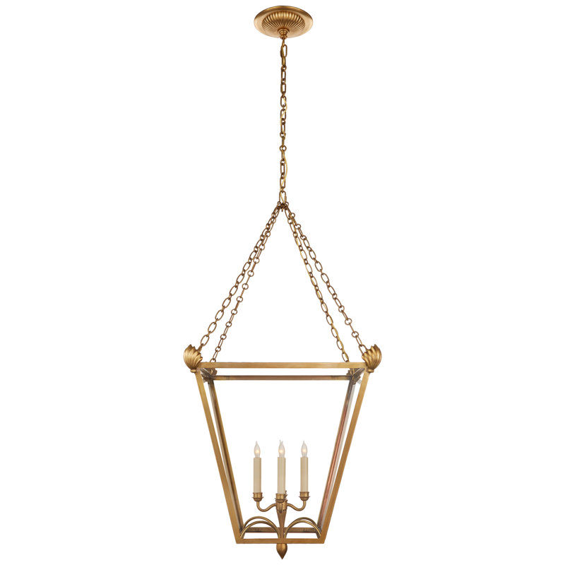 Dumfries 4 - Light Chandelier, Antique-Burnished Brass