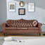 Bilbil 82.6" Faux Leather Sofa with 2 Decorative Cushions-2020699421