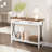 Wooden Entryway Table, Farmhouse Console Table With 2 Drawers, Sofa Table With Storage