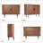47'' Sideboard Cabinet with Wood Tambour Doors, Walnut-1943079981