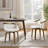 Wathen Faux Leather Upholstered Swivel Dining Arm Chair-1645082713