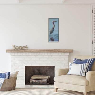 Au-465-Giclée héron, perché dans l'océan par Matthew Hillier, peinture