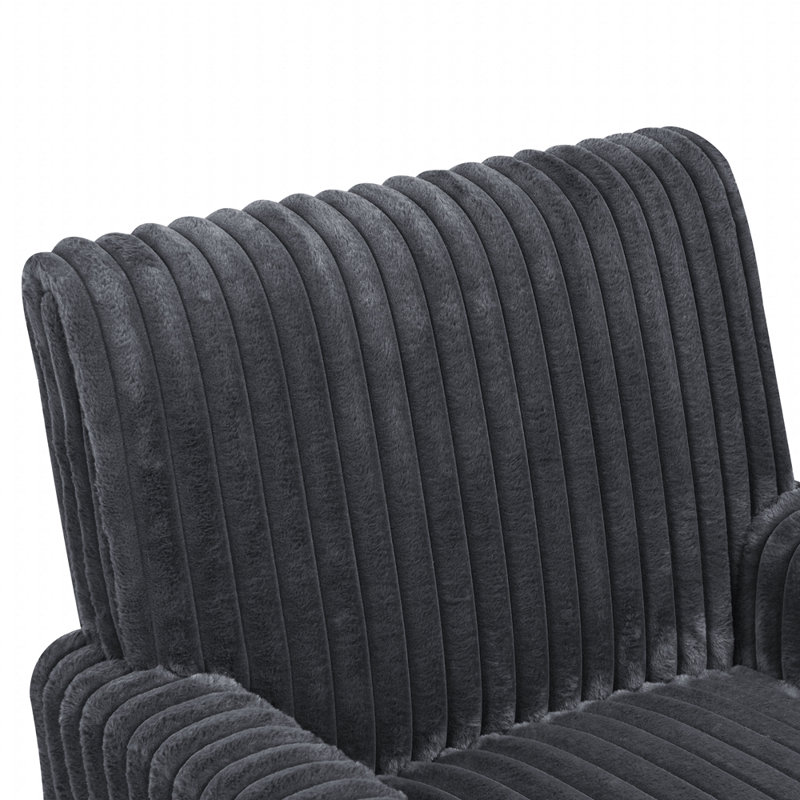 Fauteuil rembourré confortable, Gris foncé