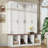 Farmhouse Hall Tree with 4 Hidden Hooks, Versatile Seating Bench, and 8-Door Shoe Cabinet for Entryway Organization