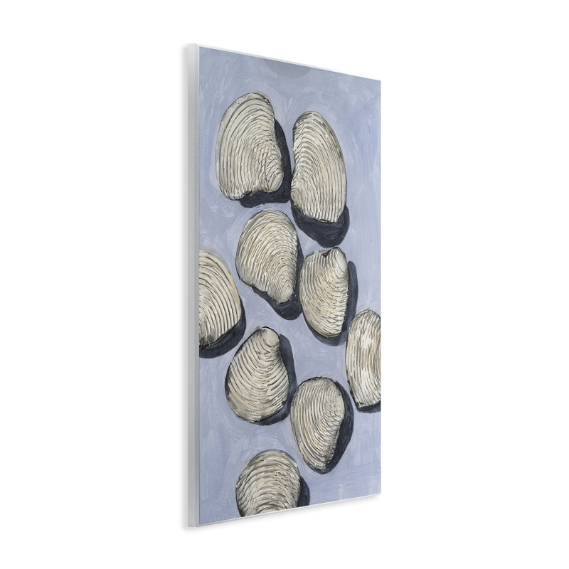 Plaque murale décorée de coquillages embellis, design par Michael Willett, H 15 po x l 10 po