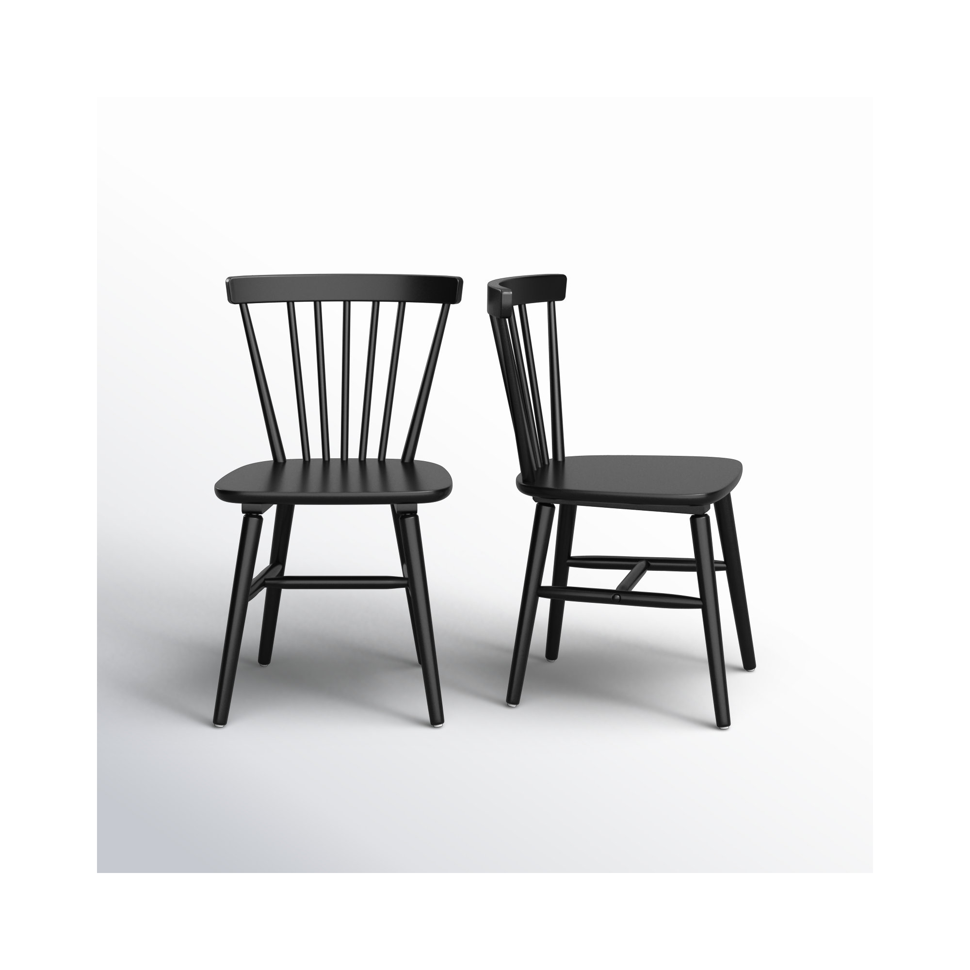Antoya Solid Wood Dining Chair, Black