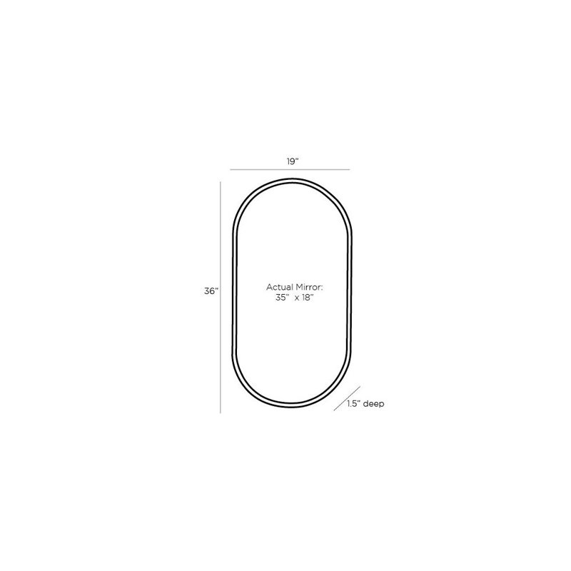 Vaquero Oval Brass Mirror
