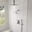 Robinet de douche à pluie haute pression de plafond de 12 po, système de pomme de douche à double effet de pluie avec valve thermostatique-79242913