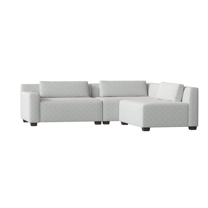 Alisa Upholstered L-Shaped Sectional Right Hand Facing, Gigi Robins Egg, Antique White