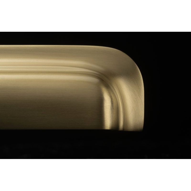 Edgewood Brass Cup Pull, 6 5/16", Satin Brass