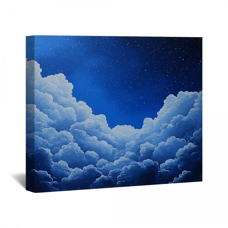 Nuage sur toile tendue - Décoration murale nature, H 11 po x l 14 po
