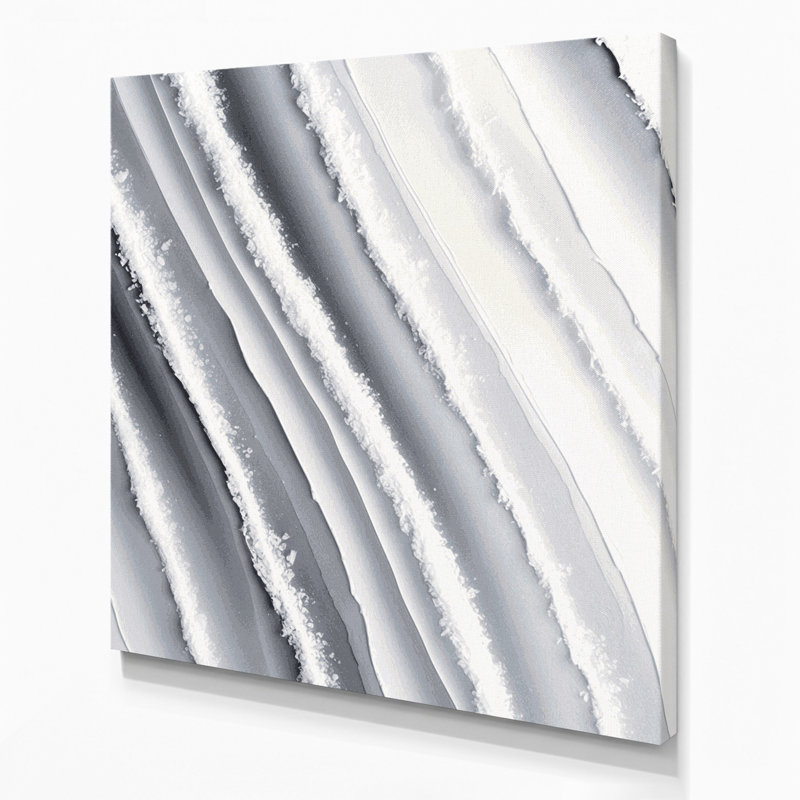 Art mural sur toile bleu diagonale, H 12 po x l 12 po