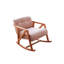 Fauteuil à oreilles en velours luxueux, rose, 26,4 x 29,5 x 33,5 pouces | Revêtement 100% velours, pieds en bois | Parfait pour le salon et la chambre à coucher, confort élégant avec siège d'une hauteur de 20,1 pouces, oreiller non inclus-1571254733
