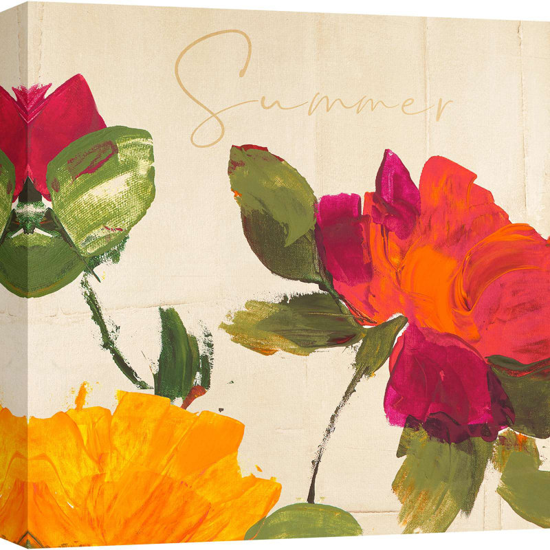 Careless Floral Summer II by Teo Rizzardi - Wrapped Canvas Print, 50cm H x 50cm W