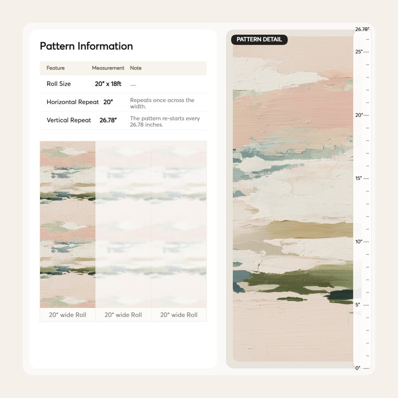 Papier peint abstrait paysage serein