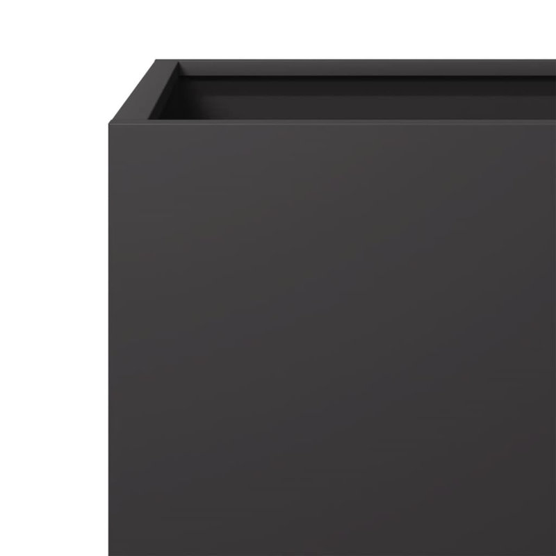 Alhasan Metal Elevated Planter, Black, 30cm H x 30cm W x 30cm D