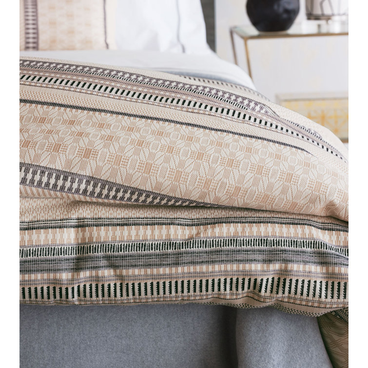 Eastern Accents Willow Traditional Cotton Striped Duvet Cover | Wayfair