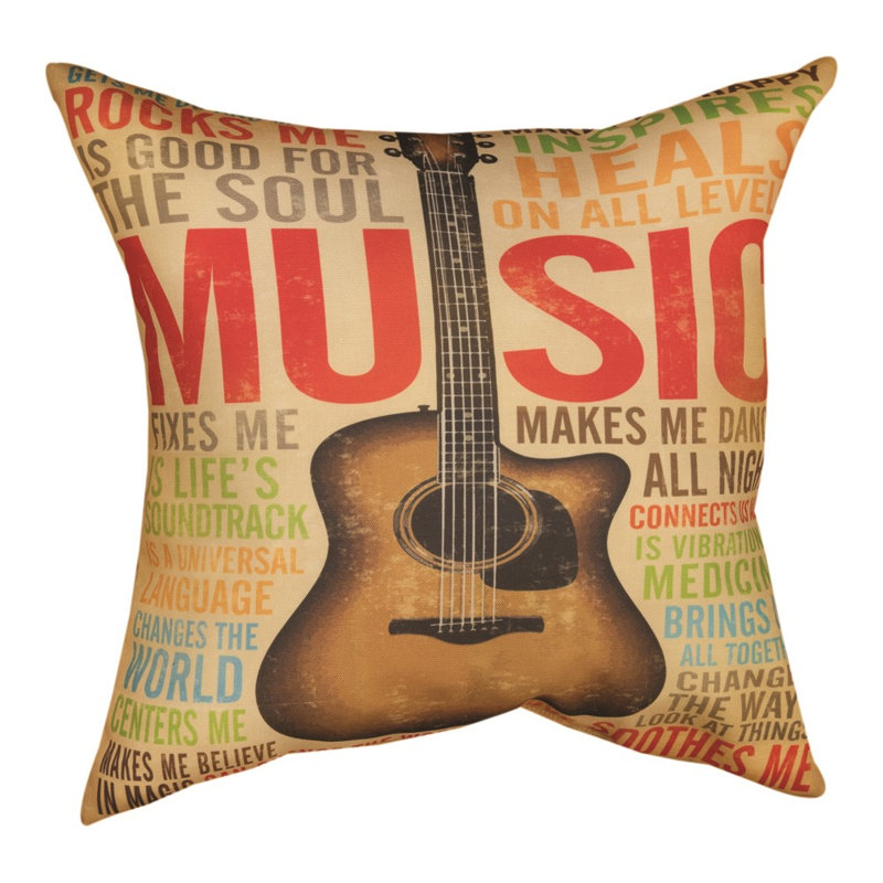 Manual Woodworkers & Weavers 18" Brown Square Polyester Climaweave Decorative Throw Pillow