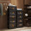 Armoire de rangement pliante polyvalente avec porte magnétique et roulettes, idéale pour organiser divers espaces et classer des articles