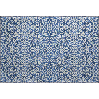 Premium Machine Washable Prisco Navy Rug