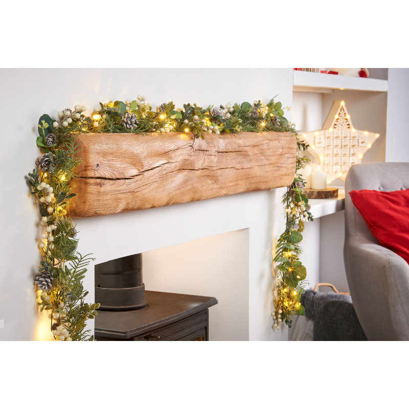 20.32cm Lighted Faux Garland with Lights